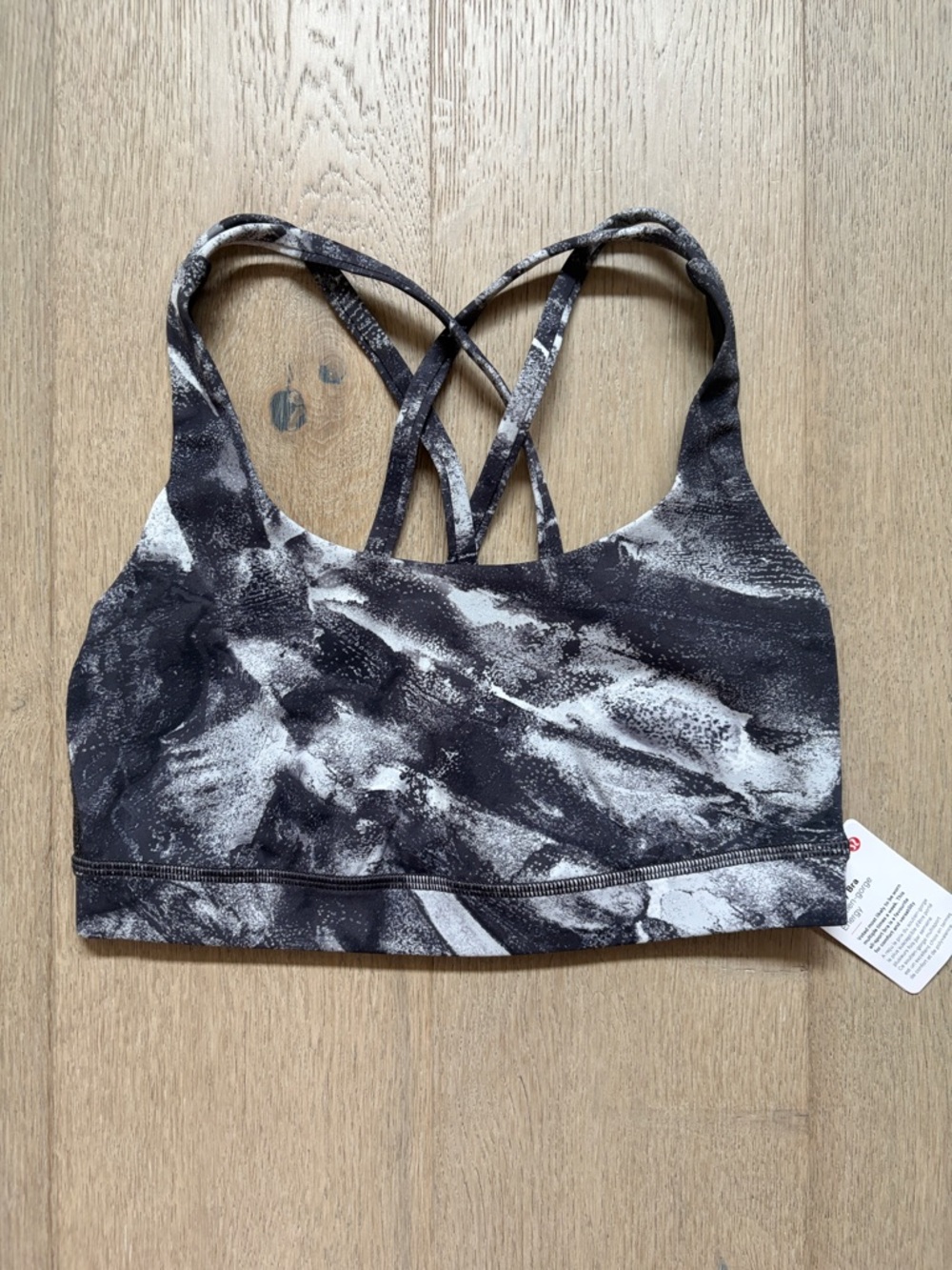 NWT energy bra take flight grey multi size 4 lululemon